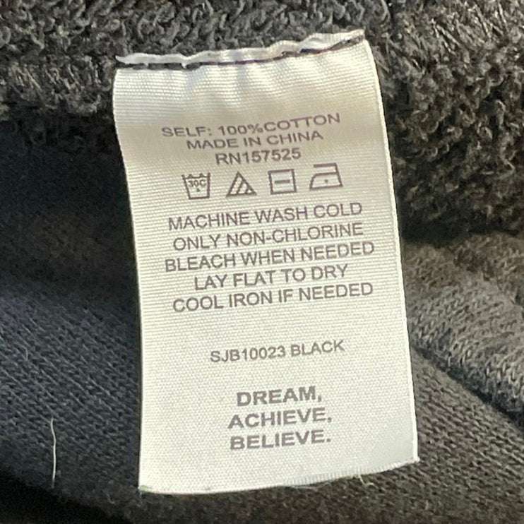 Sincerely Jules for Bandier Black Zip Packet High Rise Wide Leg Sweat Pants Sz M