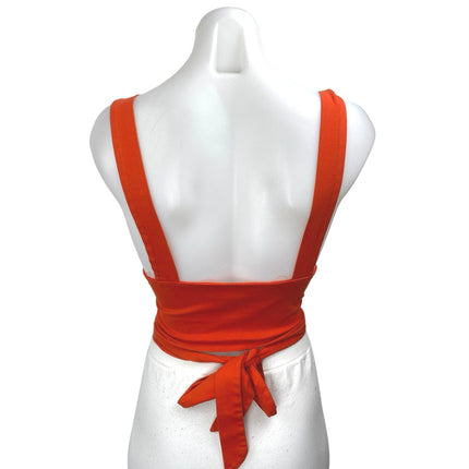 Superdown Orange Sleeveless Strappy Cami Bandeau Bustier Crop Tank Top Size XS