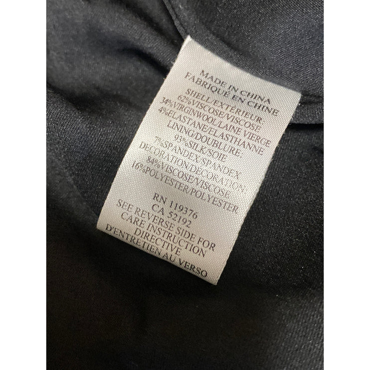 Helmut Lang Women's Black Long Sleeve One Button Silk Lined Blazer Coat Jacket 4