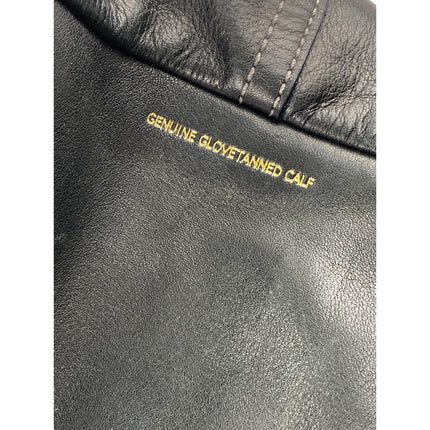 Coach Blue Black 100% Leather Reversible Zip Pocket ShoulderTote Bag Handbag OS