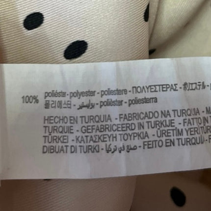 Zara Yellow Black Polka Dots Crew Neck Long Sleeve A Line Maxi Dress Size M