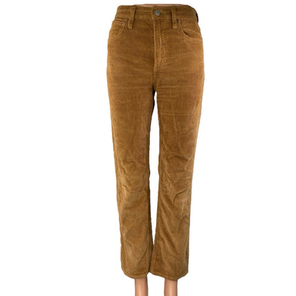 Denim Forum The Arlo High Rise Women's Tan Corduroy Trousers Pants Size 24