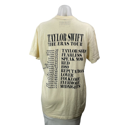 Taylor Swift The Eras Tour Women's Beige Short Sleeves Graphic Tee T-shirt Top M