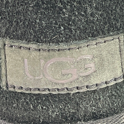 UGG Classic Mini Gray Suede Sheepskin Shearling Slip On Round Toe Ankle Boots 10