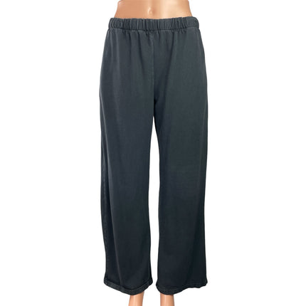 Brandy Melville Womens Black High Waisted Pull On Wide Leg Trousers Pants Size M