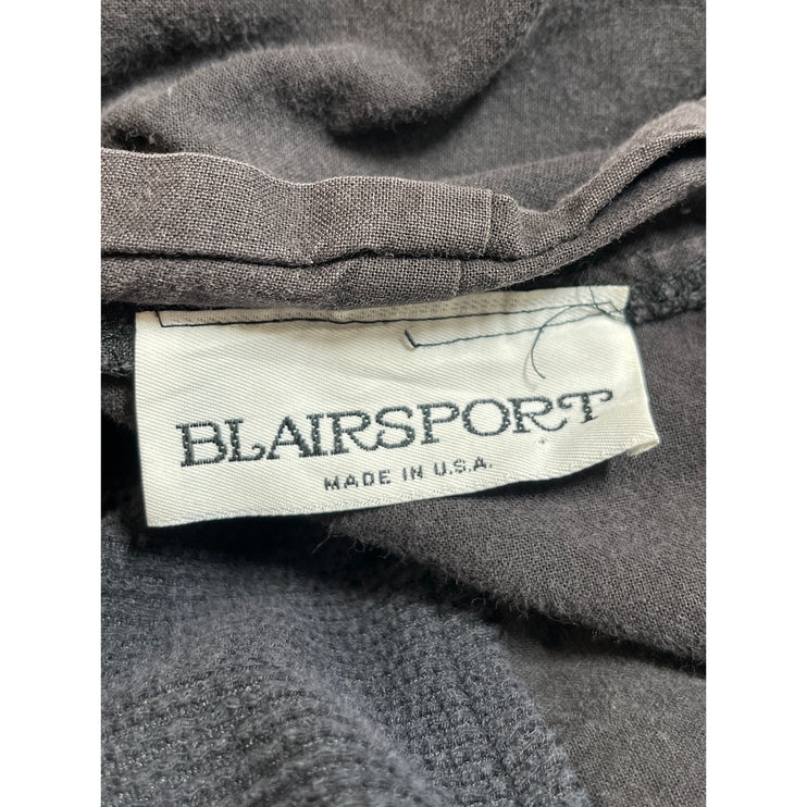 Blair Sport Women's Black Corduroy Patchworks Button Cardigan Sweater Top Size L