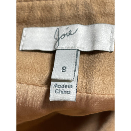 Joie Women's Brown Goat Suede Leather High Rise Mini Flare A-Line Skirt Size 8