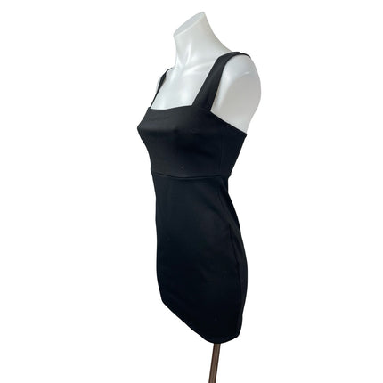 Blue Blush Black Sleeveless Square Neck Cami Tank Mini Bodycon Dress Size M