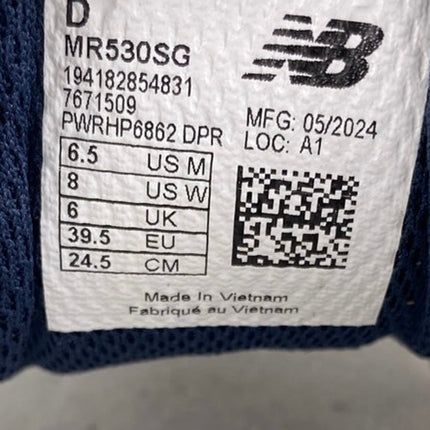 New Balance 530 Men's White Silver Lace Up Activewear Running Sneakers Shoes 6.5