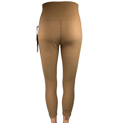 NEW Kyodan Brown White Colorblock Skinny Athletic Leggings Trousers Pants Size M
