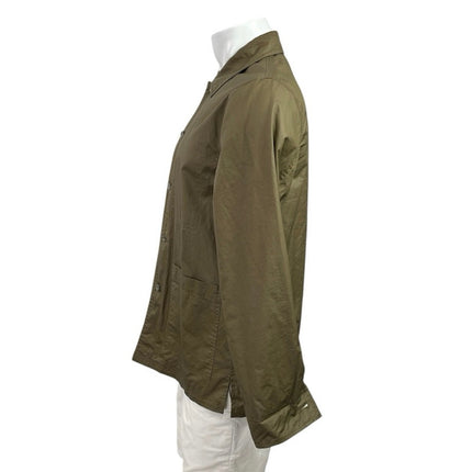 Baldwin Men's Green Pocket Cotton Long Sleeve Utility Button Down Shirt Top M