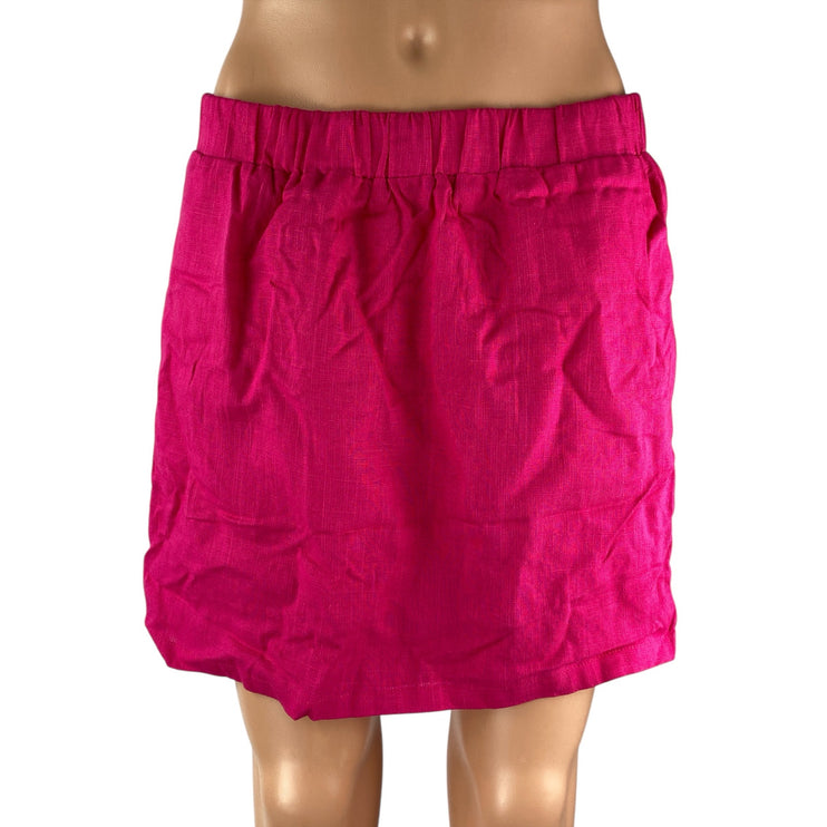 NEW Seven Wonders Chiara Women's Pink Elastic Waist Mini A-Line Skirt Size L