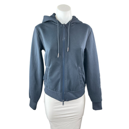 Armani Exchange Women's Navy Blue Full Zip Hoodie Hooded Sweatshirt Top Size S