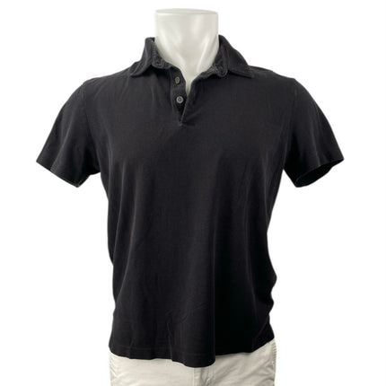 Theory Bron B Air Pique Mens Black Short Sleeve Collared Golf Polo Shirt Top M