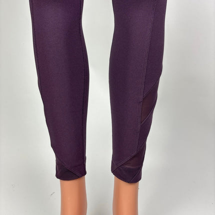 Mondetta Purple Mesh Pockets High Rise Ankle Skinny Pull On Yoga Leggings Size S