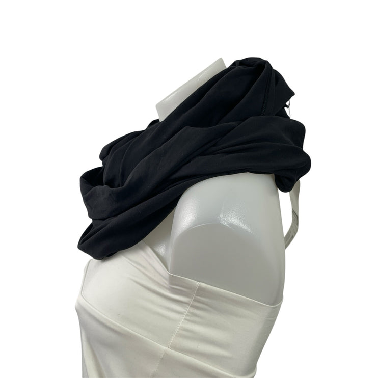 NWT Lululemon Vinyasa Women's Black Sweat Wicking Shawl Wrap Neck Scarf Size OS