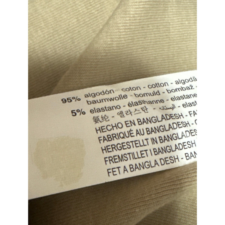 Zara Women's Tan Brown Deep V Neck Long Sleeve Slim Tee T-Shirt Bodysuit Top S