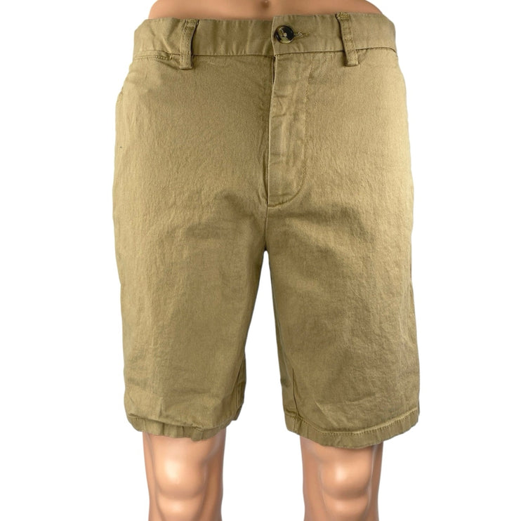 Old Navy Built in Flex Green Khaki Ultimate Slim Straight Leg Chino Shorts 31