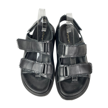 Maguire Tavira Black Zigzag Edge Chunky Straps Platform Flats Sandals 39 US 7.5