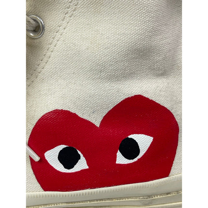 Converse Chuck Taylor x Comme Des Garcons Play White High Top Sneakers Shoes 12