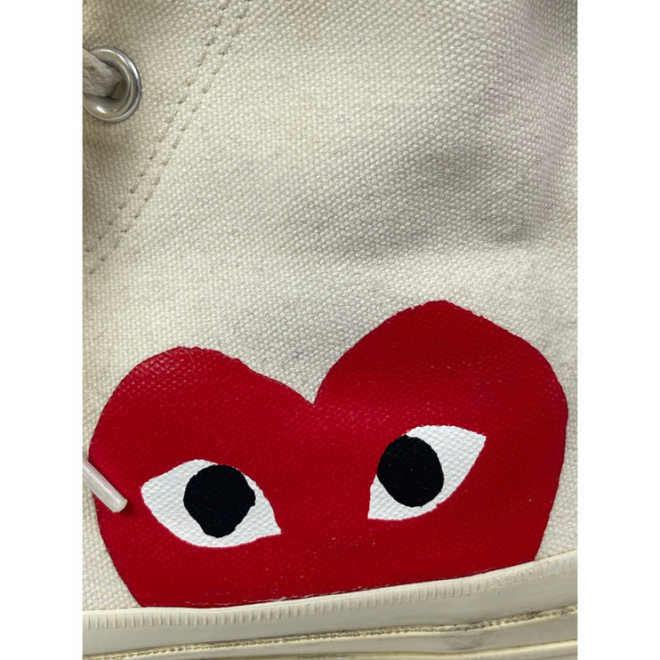 Converse Chuck Taylor x Comme Des Garcons Play White High Top Sneakers Shoes 12