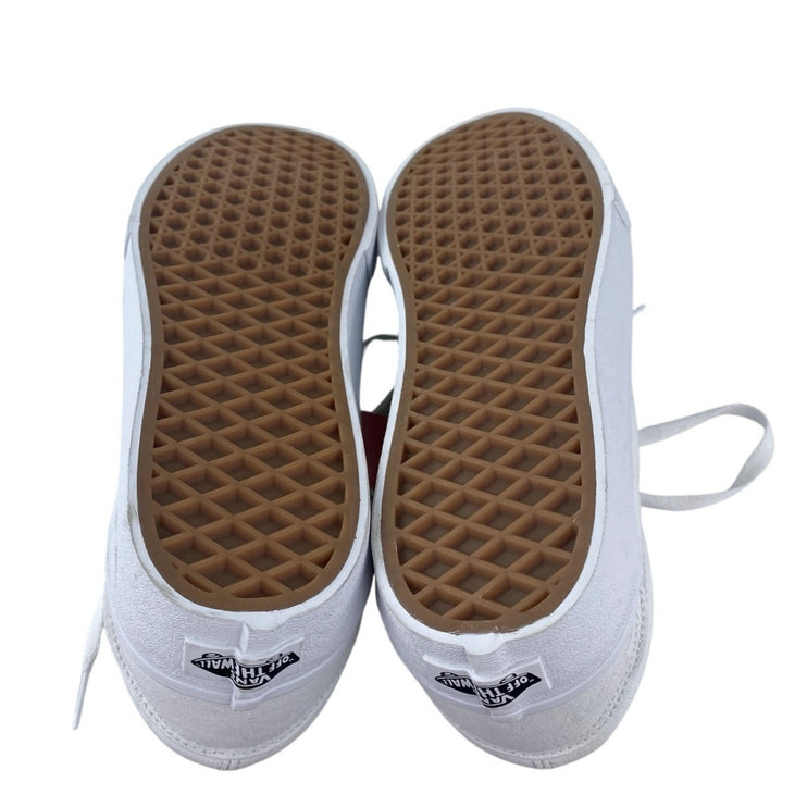 NEW Vans Old Skool Unisex White Low Top Lace Up Platform Sneakers Shoes Size 8.5