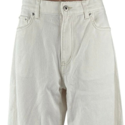 NEW H&M Women's White High Rise Loose Palazzo Wide Leg Baggy Denim Jeans Size 6