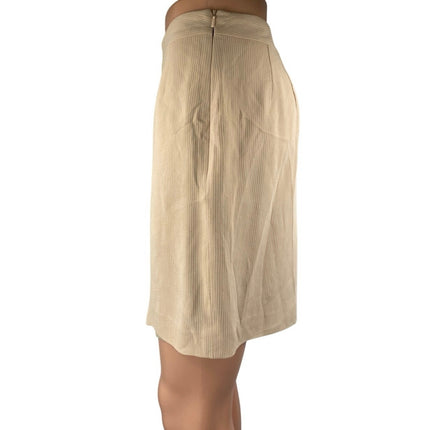 Et Vous Women's Beige Khaki Tan High Waisted Side Zip Mini Pencil Skirt Size 6