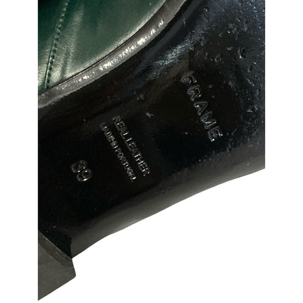 Frame Camille Women's Green Leather Pointed Toe Slingback Flats Sandal Size 8.5