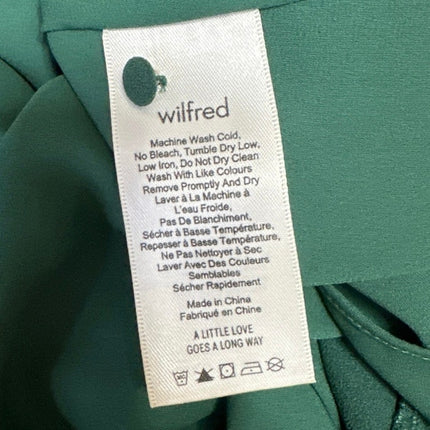 Aritzia Wilfred Green Sleeveless High Neck Ruffle Fit & Flare Mini Dress OS