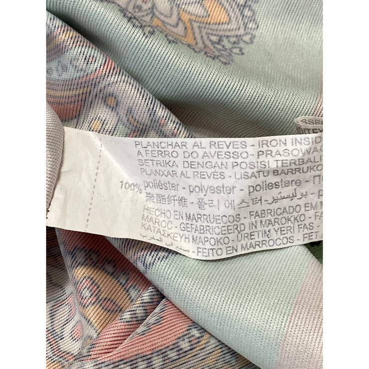 Zara Women's Red Multicolor Sleeveless Asymmetrical Bandana Scarf Tank Top Sz M