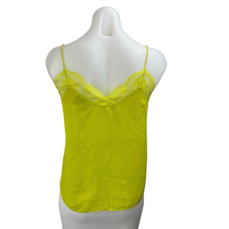 Rich Fashion Women's Yellow Lace Sleeveless Cami Camisole Slip Tank Top Size 4