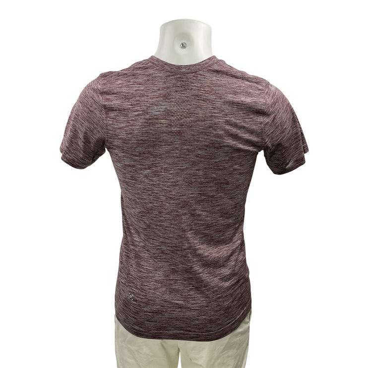 Lululemon Metal Vent Tech Heather Maroon Short Sleeve Athletic Tee T-shirt Top M