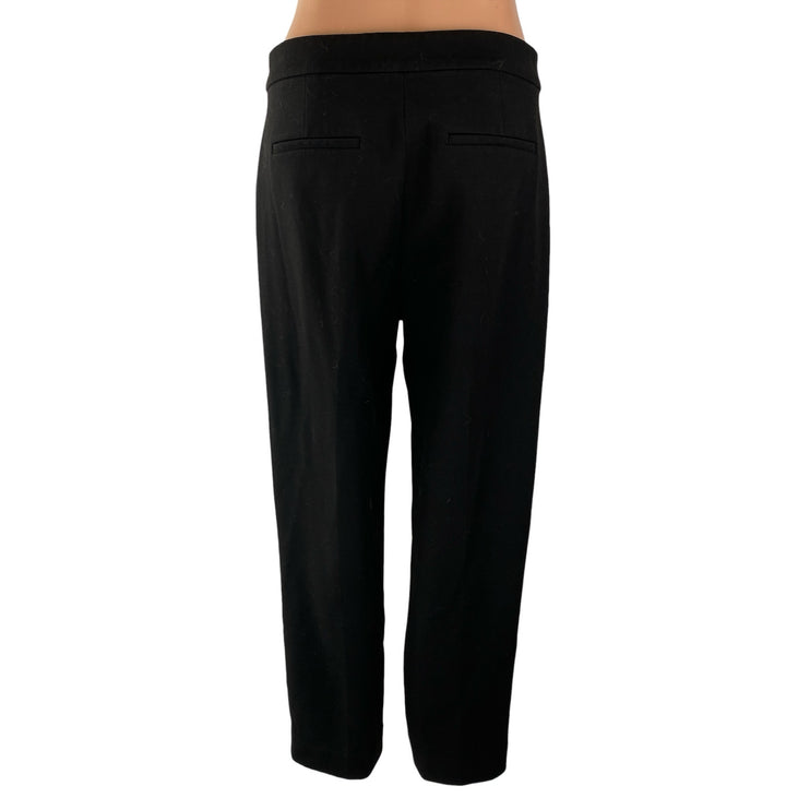 J.Crew Kate Womens Black High Waisted Relaxed Straight Trousers Dress Pants Sz 6