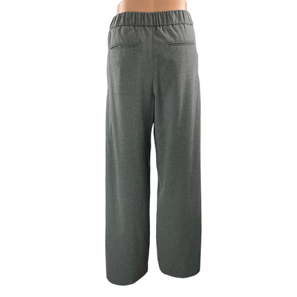 Ann Taylor Women's Gray High Rise Elastic Waist Baggy Wide Leg Trousers Pants XS