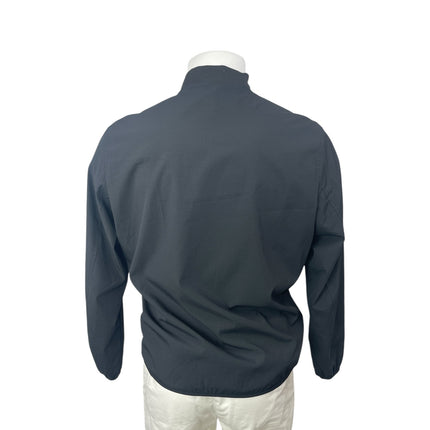 ZARA Mens Black Full Zip Long Sleeve Collar Bomber Windbreaker Coat Jacket Sz M