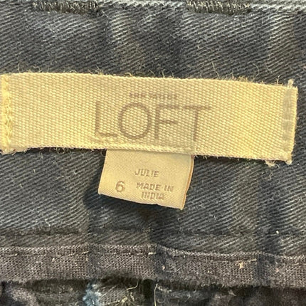 Ann Taylor LOFT Julie Navy Blue Low Waist Straight Leg Chino Trousers Pants Sz 6