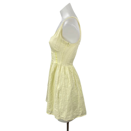 Princess Polly Lorinda Square Neck Sleeveless Mini Tank Flare A-Line Dress Sz 0