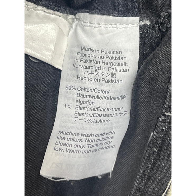 Madewell The MomJean Black Distressed High Waist Straight Denim Jeans Pants 26