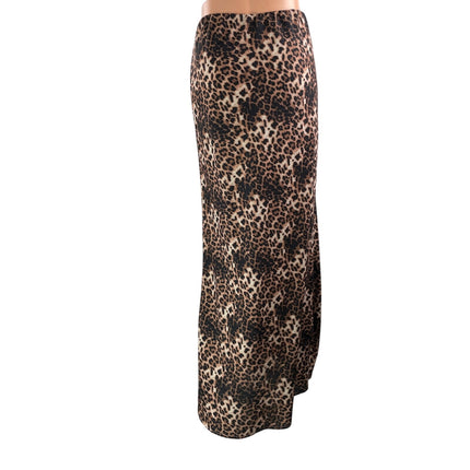 Princess Polly Leopard Animal Print High Waisted Pencil Maxi Skirt Size 10