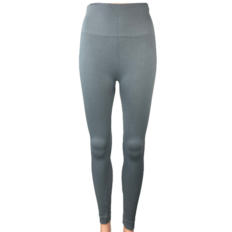 Set Active Women's Gray Blue Mid Rise Athletic Workout Yoga Leggings Pants XS