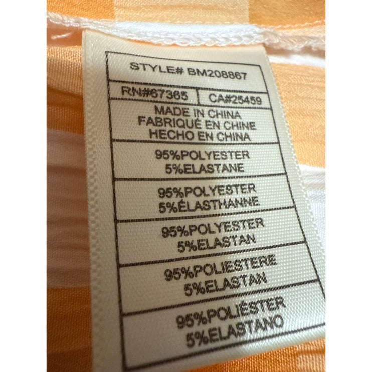 Steve Madden BB Dakota Orange White Checkered Sleeveless Cami A-line Dress Sz S