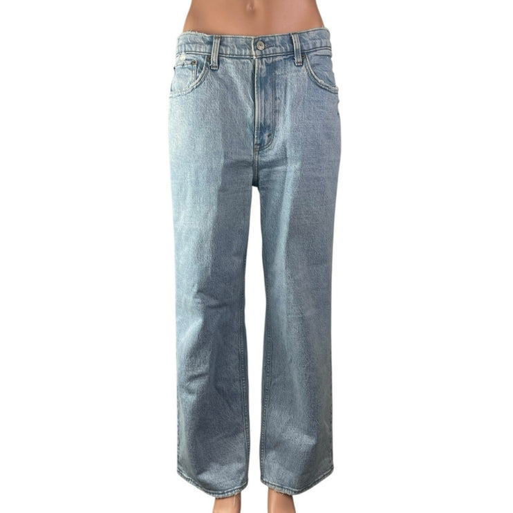 Abercrombie & Fitch 90's Relaxed Blue Straight High Waist Denim Jeans Pants 29