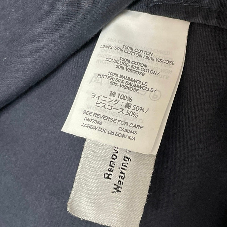 J.Crew Ludlow Men's Navy Blue Long Sleeve Pocket Casual Coat Jacket Size XL