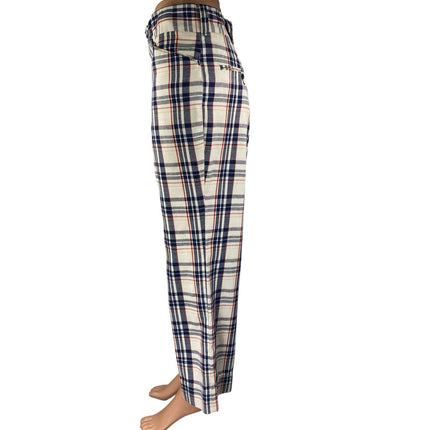 Levi's Panatela Womens Multicolor Plaid Flannel Bootcut Flared Trousers Pants 30