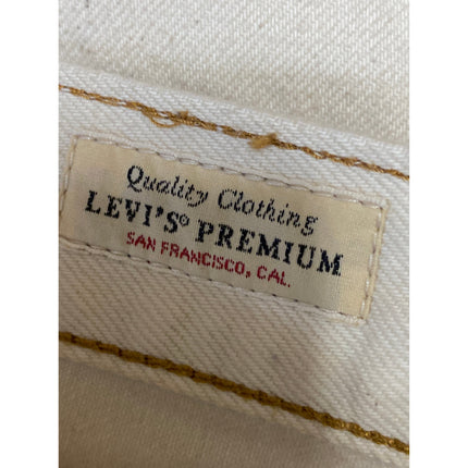 Levi's 501 '93 Mens White Skinny Leg Frayed Cut-Off Rodeo Boots Shorts Size 30