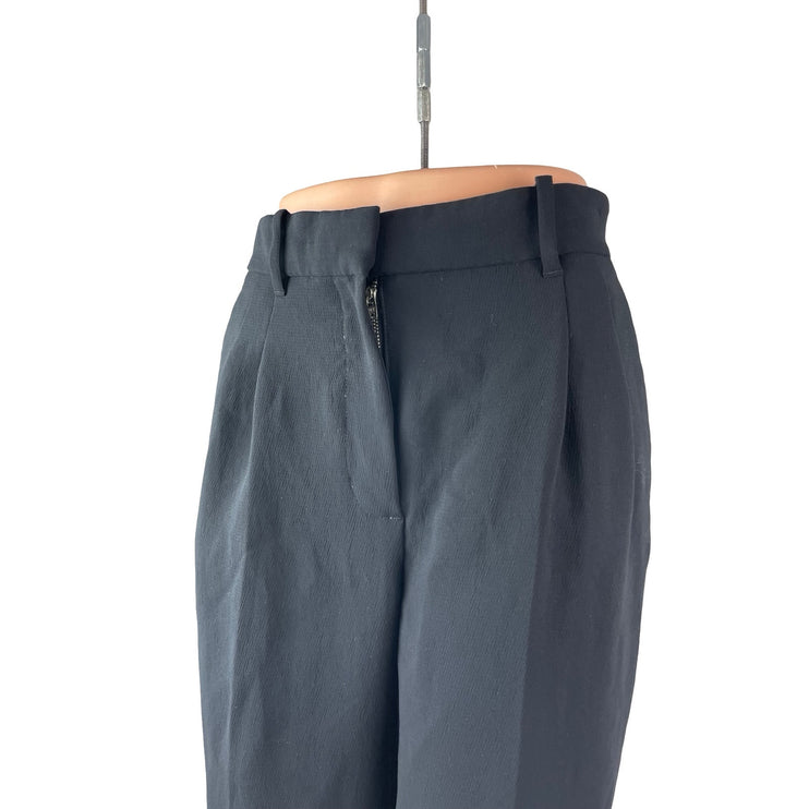 Aritzia Wilfred Women's Black Pleated High Rise Wide Leg Trousers Pants Size 2