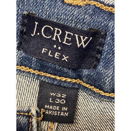 J.Crew Flex Men's Blue Medium Wash High Rise Slim Straight Leg Denim Jeans 32/30