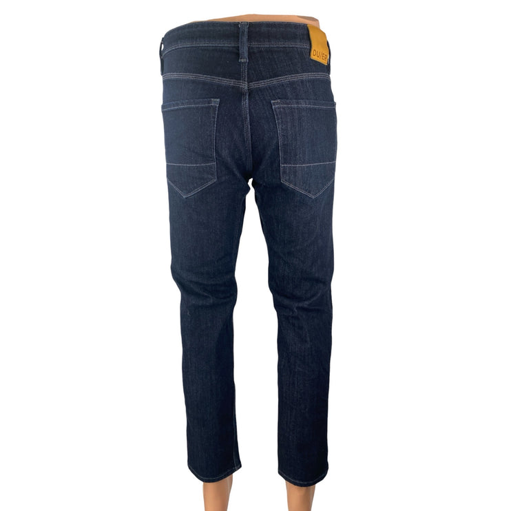 DU/ER Men's Blue Mid Rise Slim Fit Straight Leg Performance Denim Jeans Pants 31