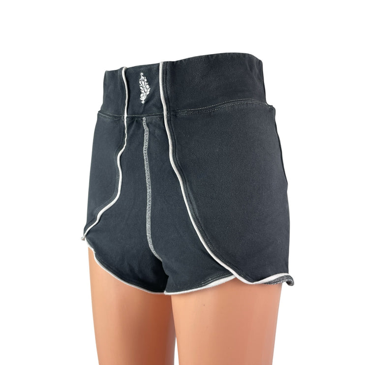 Free People FP Movement Women's Black High Rise Yoga Workout Athletic Shorts S